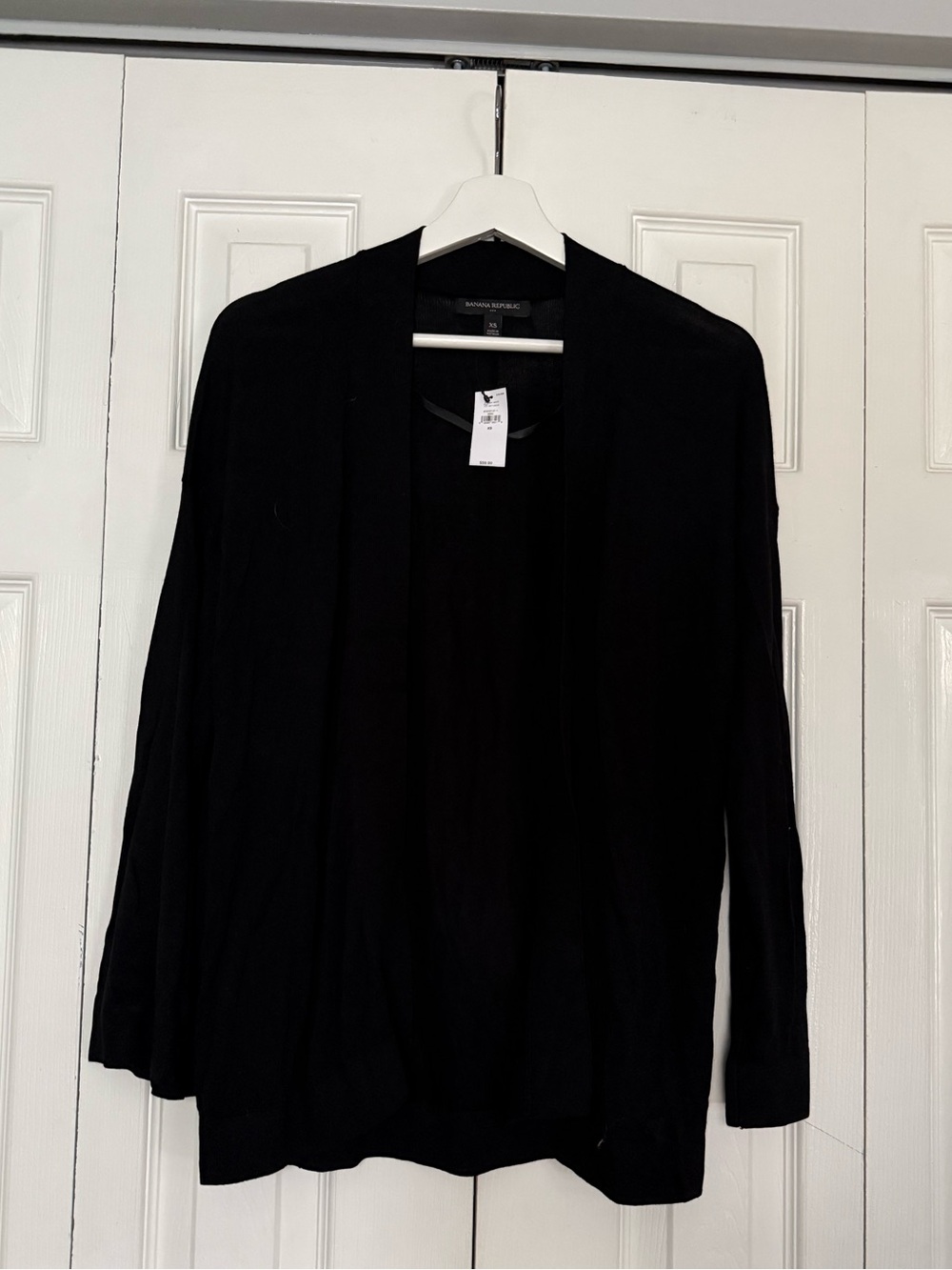 Banana Republic Black Open-Front Lightweight Cardigan